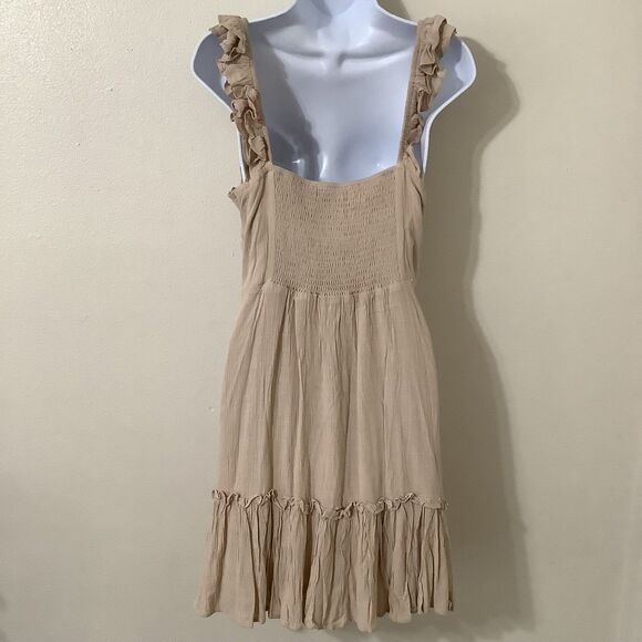 The Post Tiered Feminine Romantic Cottagecore Ruffle Babydoll Fairy Mini Dress L - Picture 6 of 12